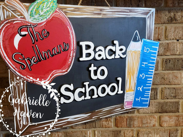 Back to School Sign (Teacher name available also)