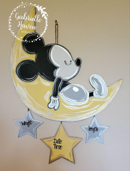 Baby Mickey Moon with Stats piece