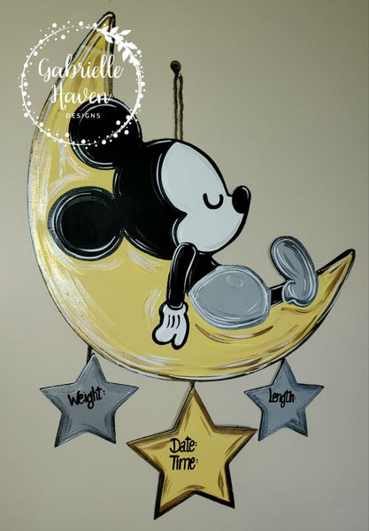 Baby Mickey Moon with Stats piece