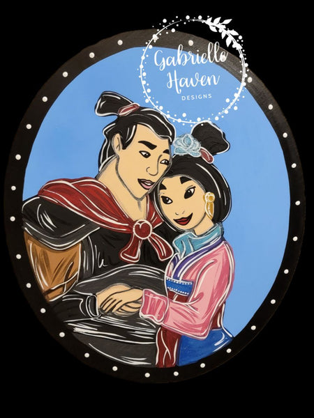 Disney Princess Mulan Door Hanger Sign, Front Door Sign, Nursery Sign Decor