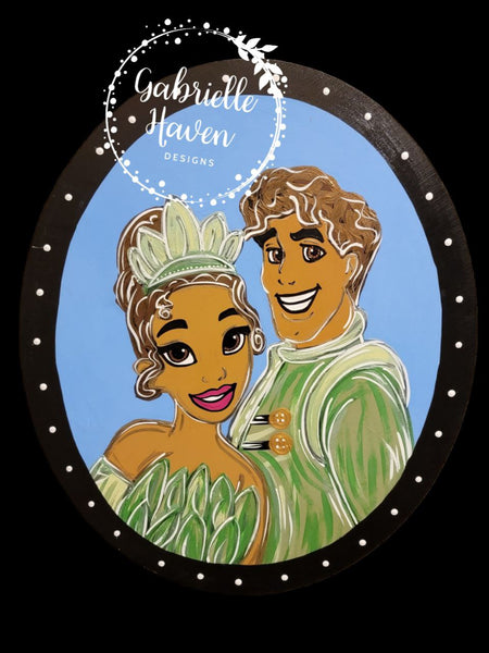 Princess and the Frog Door Hanger Sign, Tiana, Disney Princess Door Hanger Sign