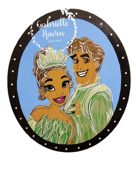 Princess and the Frog Door Hanger Sign, Tiana, Disney Princess Door Hanger Sign