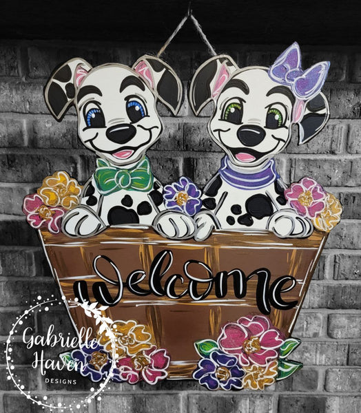 101 Dalmatians Flower Box with Boy & Girl