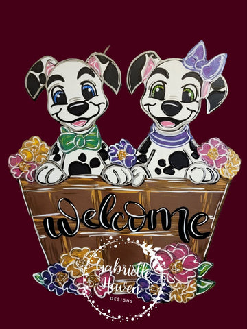 101 Dalmatians Flower Box with Boy & Girl