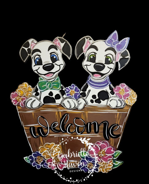 101 Dalmatians Flower Box with Boy & Girl