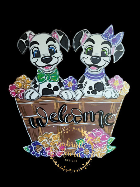 101 Dalmatians Flower Box with Boy & Girl