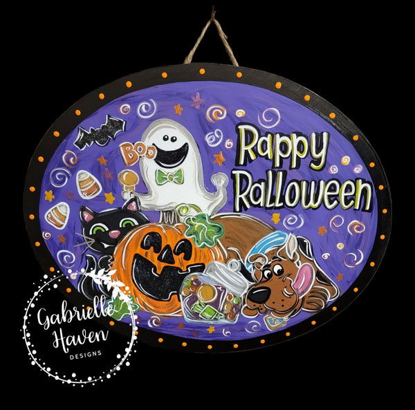 Halloween Door Hanger, Front Door Sign, Scooby Doo Halloween Door Hanger