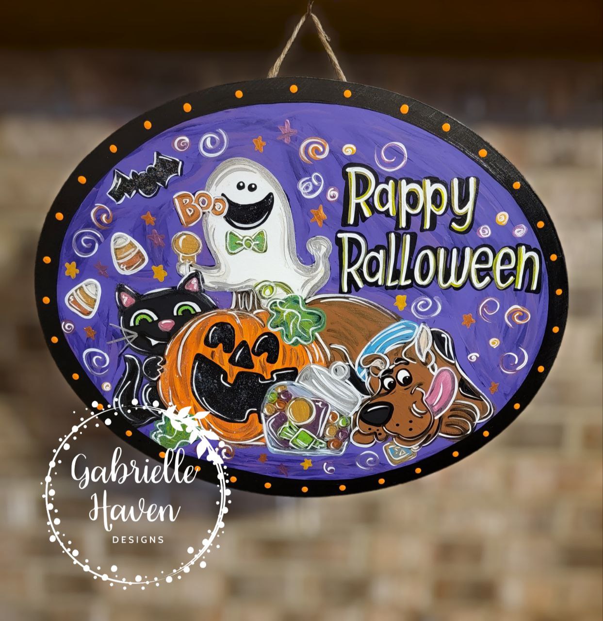 Halloween Door Hanger, Front Door Sign, Scooby Doo Halloween Door Hanger