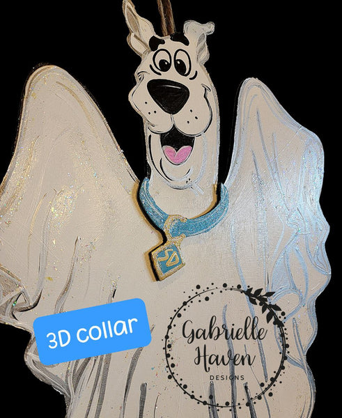 24" height, Scooby Doo Halloween Ghost with 3D collar