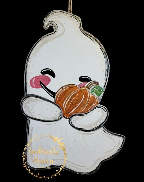 Halloween Ghost Door Hanger or Sign