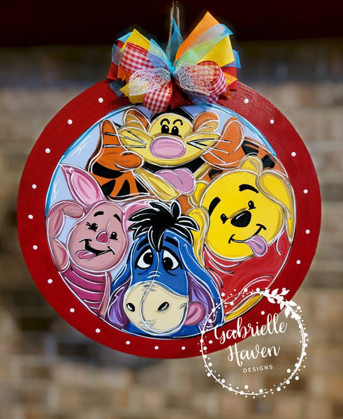 Winnie the Pooh and Friends Silly Faces (red border)