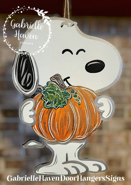 Snoopy Holding a Pumpkin