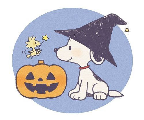 Halloween Snoopy Witch & Full Moon