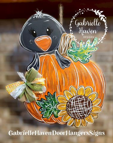 Fall Pumpkin & Crow