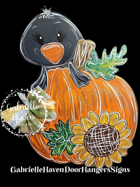 Fall Pumpkin & Crow