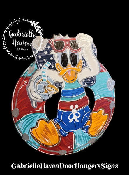 Retro Vintage Donald Pool Float Summer