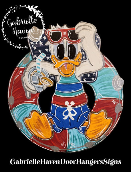 Retro Vintage Donald Pool Float Summer