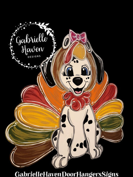 Dalmatians Thanksgiving Turkey Girl