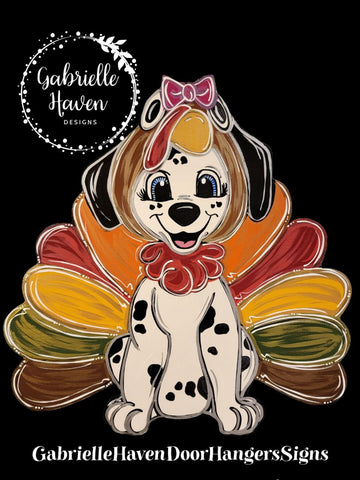 Dalmatians Thanksgiving Turkey Girl