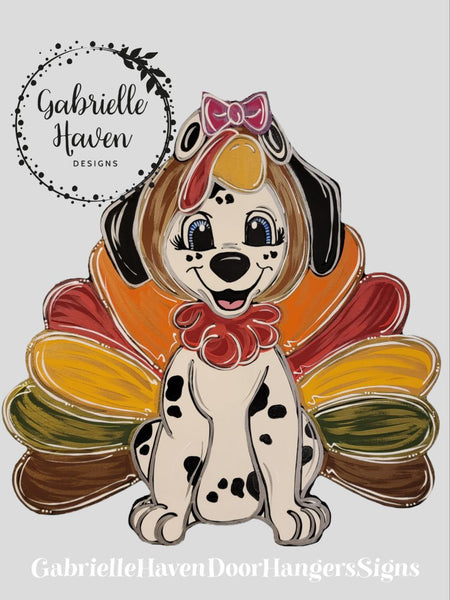 Dalmatians Thanksgiving Turkey Girl