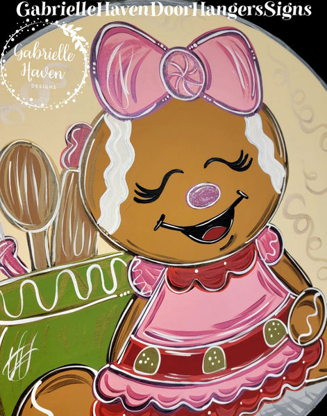 Gingerbread Girl Baking (Pink)