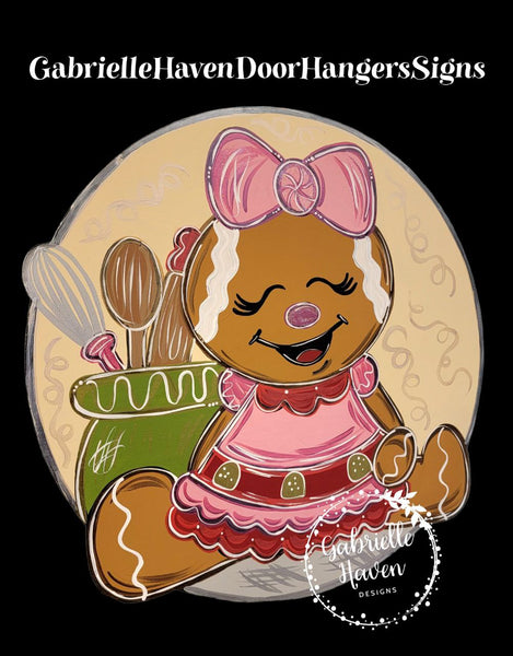 Gingerbread Girl Baking (Pink)