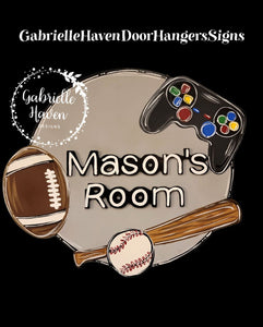 Boys' Sports Room Sign