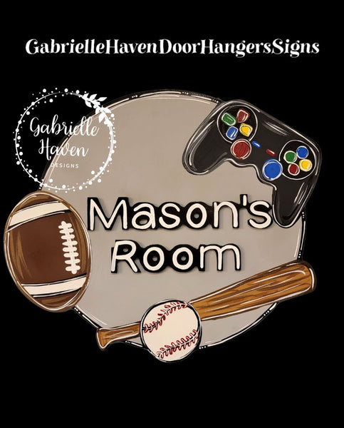 Boys' Sports Room Sign