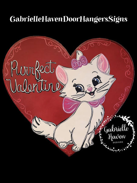 Marie Valentine Heart,  Purrfect Valentine (Red Heart)