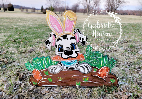 Dalmatians Easter Bunny in Patch