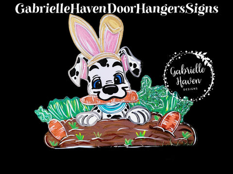 Dalmatians Easter Bunny in Patch