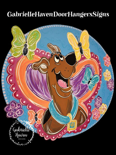 Scooby Butterfly Oval