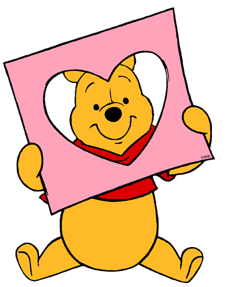 Pooh Valentine Cutout