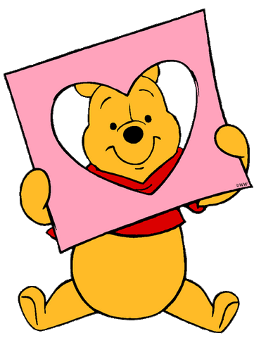 Pooh Valentine Cutout